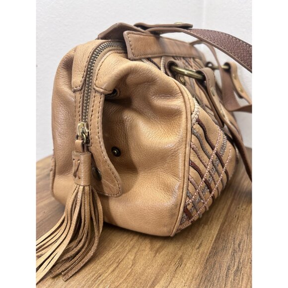 Elliott Lucca- Vintage Leather Satchel - Camel - Picture 2 of 8